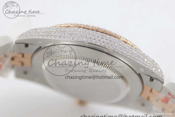 1225 Affordable Datejust 41 SS RG Full Diamonds TWF 1:1 Best Edition Arabic Markers Dial on Jubilee Bracelet A 2385